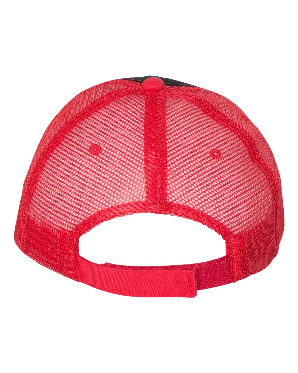Valucap S102 Sandwich Trucker Cap - Black Red - one Size Fits Most