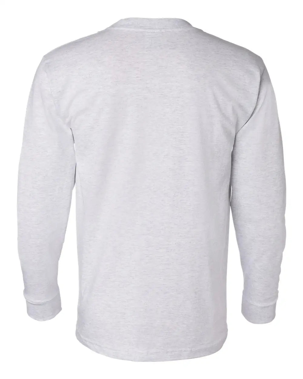 Bayside 8100 Usa-made Long Sleeve Pocket T-shirt - Ash