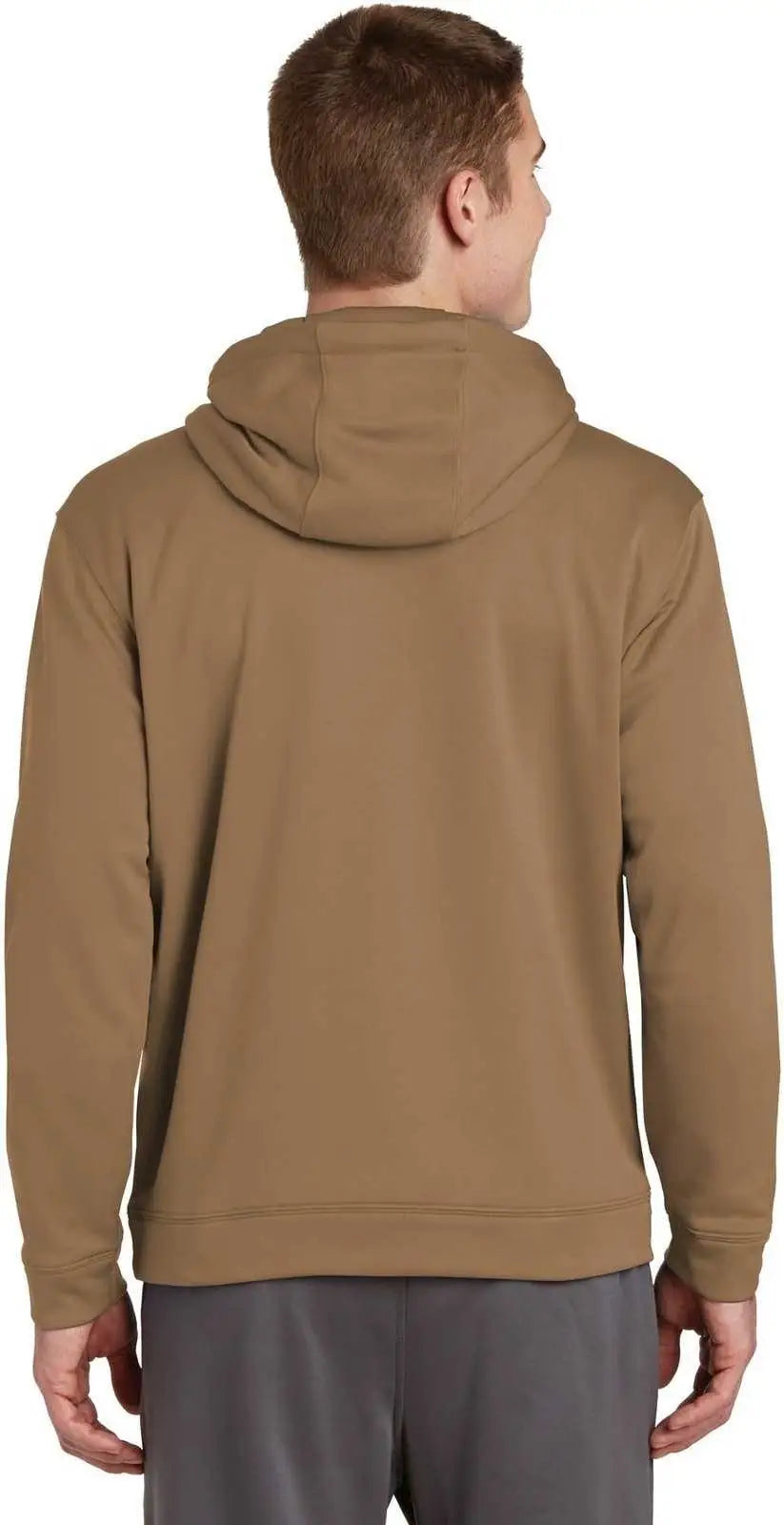 Sport-tek F244 Sport-wick Fleece Hooded Pullover - Woodland Brown