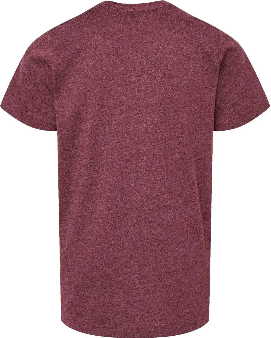 Lat 6101 Youth Fine Jersey Tee - Vintage Burgundy - Maroon / Xs