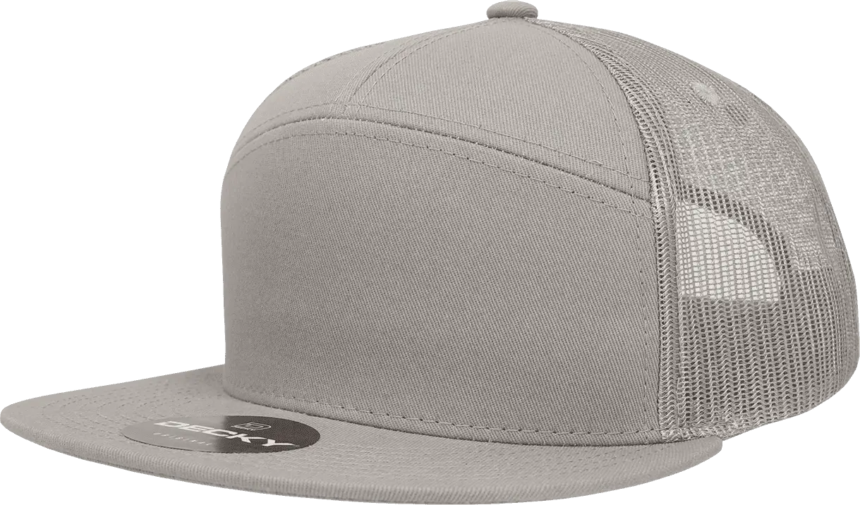 Decky 1133 7 Panel Trucker Cap - Gray - one Size Fits Most