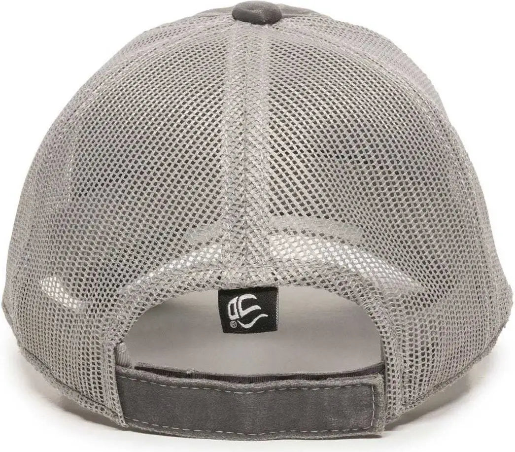 Oc Sports Hpd-610m Adjustable Mesh Back Cap - Charcoal Light Grey - Dark Gray / 6 7/8’’ - 7 1/2’’