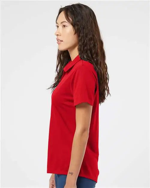 Adidas A481 Women’s Floating 3-stripes Polo - Team Power Red White