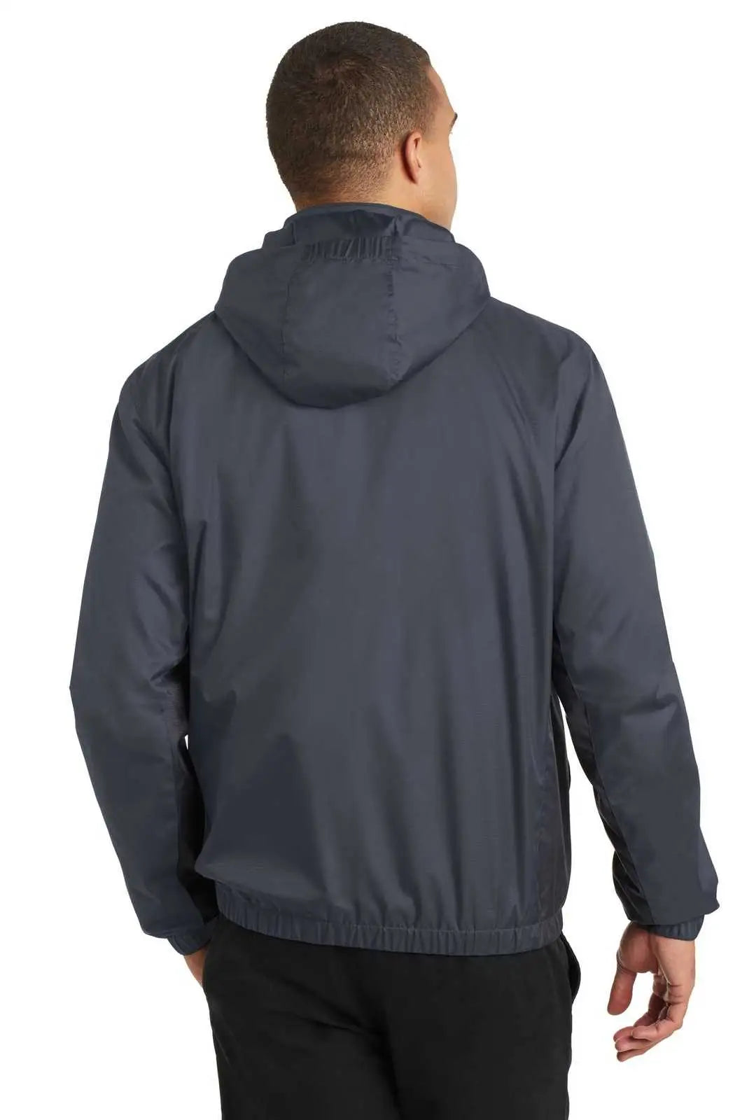 Port Authority J330 Core Colorblock Wind Jacket - Battleship Gray Black