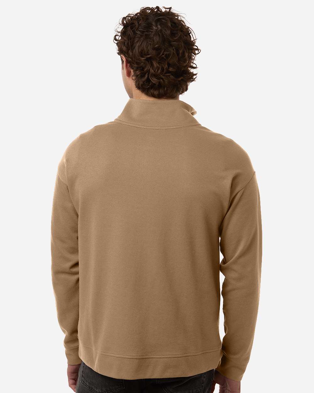 Cafe Men's Mantra Half-Zip Ottoman Pullover - NE220 plain