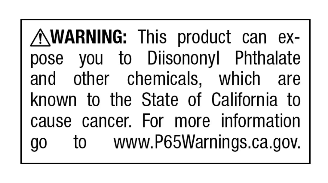 California Prop 65 Chemical Warning Labels