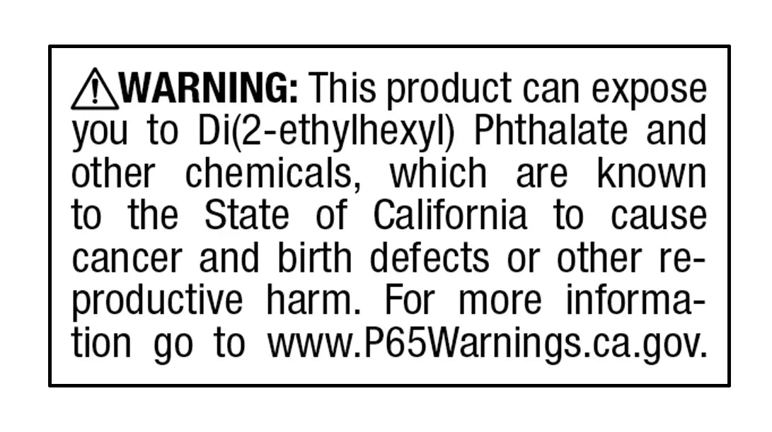 California Prop 65 Chemical Warning Labels