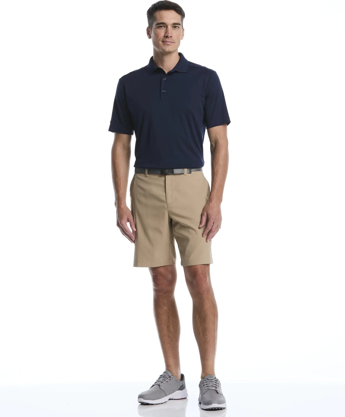 Callaway Golf Cgbr9051 Opti-stretch Solid Short with Active Waistband - Chinchilla