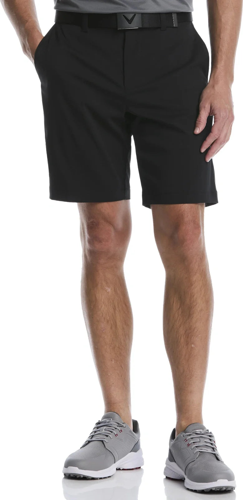 Callaway Golf Cgbr9051 Opti-stretch Solid Short with Active Waistband - Caviar - 30