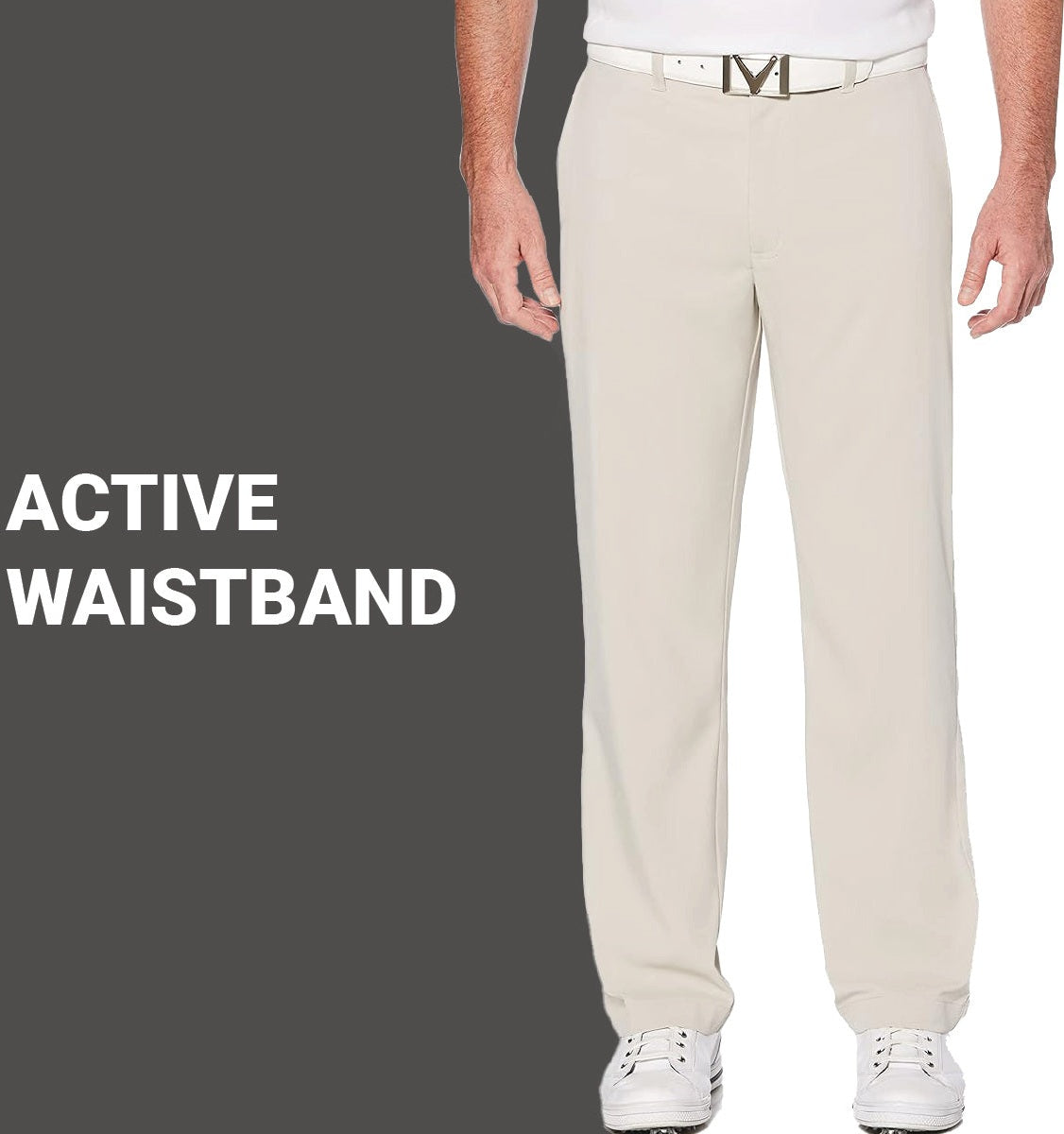 Callaway Golf Cgbs70q9 Stretch Lightweight Classic Pant with Active Waistband - Caviar