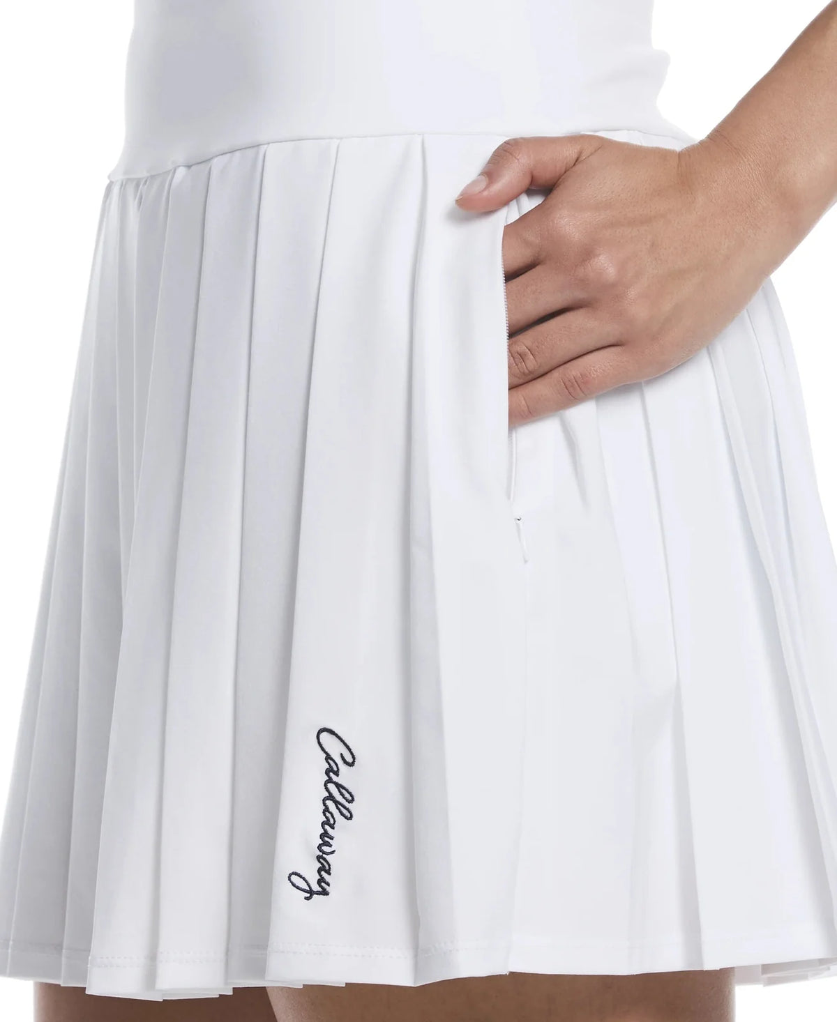 Callaway Golf Cgbsf0k5 16’’ High Waist Pleated Solid Skort - Brilliant White