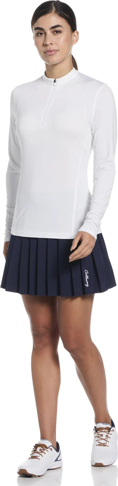 Callaway Golf Cgbsf0k5 16’’ High Waist Pleated Solid Skort - Peacoat
