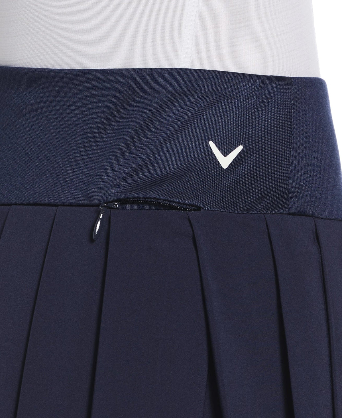 Callaway Golf Cgbsf0k5 16’’ High Waist Pleated Solid Skort - Peacoat