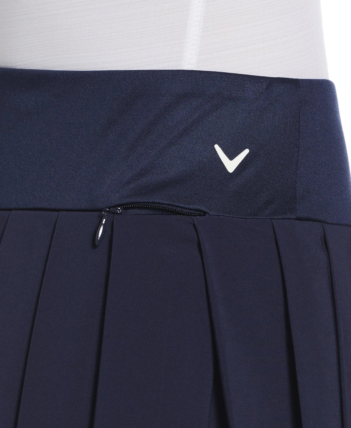 Callaway Golf Cgbsf0k5 16’’ High Waist Pleated Solid Skort - Peacoat