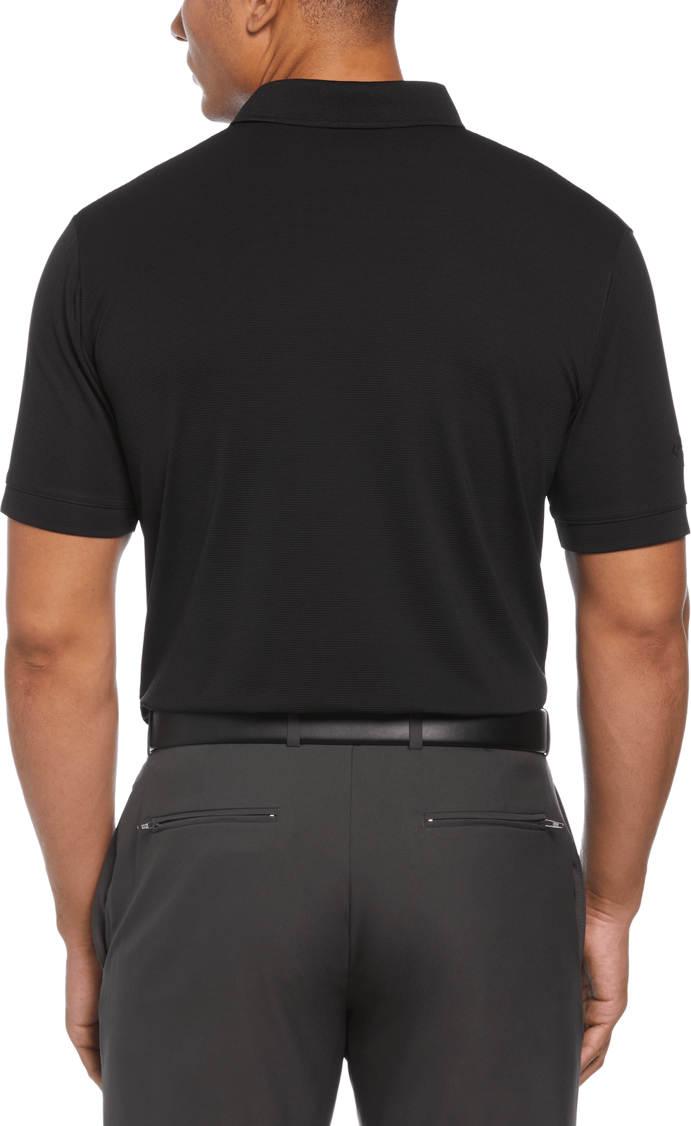 Callaway Golf Cgm441 Short Sleeve Ottoman Polo Shirt - Black