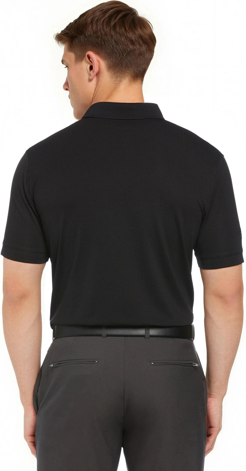 Callaway Golf Cgm441 Short Sleeve Ottoman Polo Shirt - Black - Adult s
