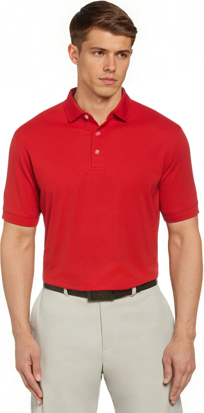 Callaway Golf Cgm441 Short Sleeve Ottoman Polo Shirt - Salsa - Adult s