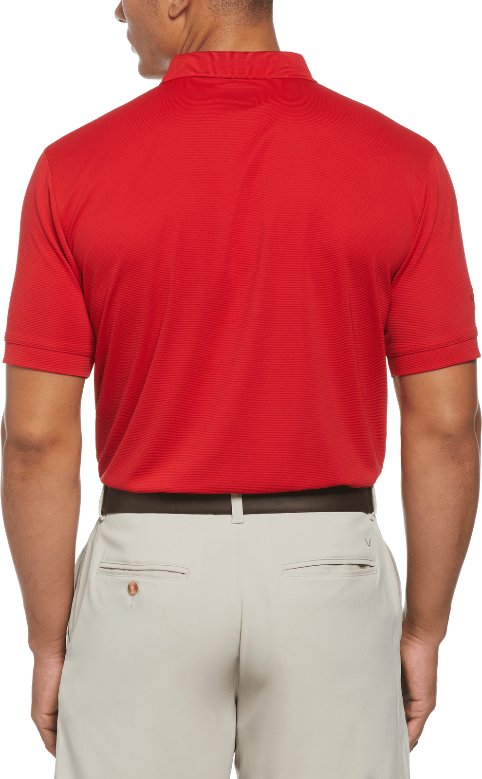 Callaway Golf Cgm441 Short Sleeve Ottoman Polo Shirt - Salsa