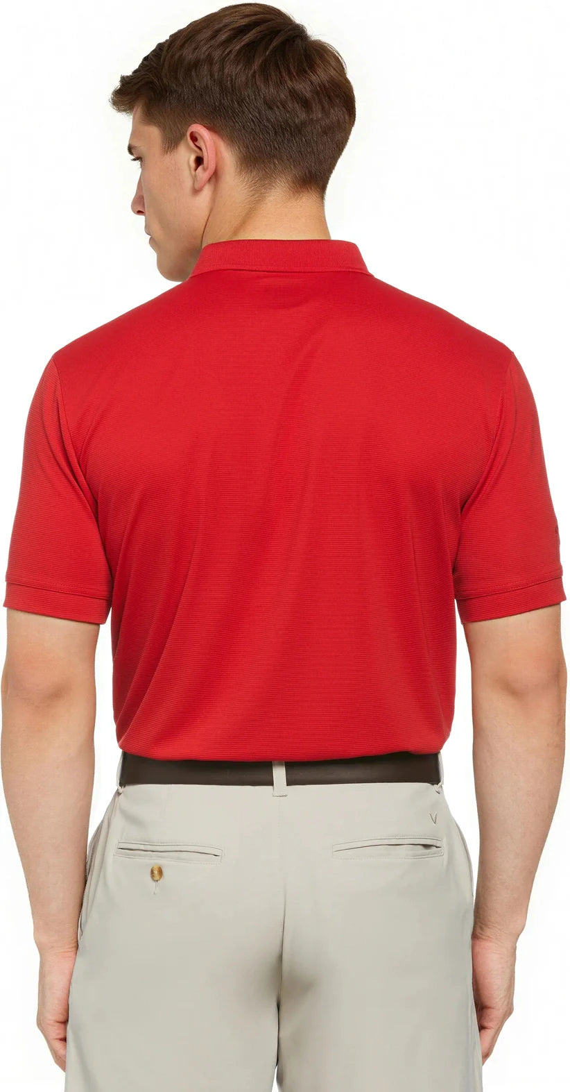 Callaway Golf Cgm441 Short Sleeve Ottoman Polo Shirt - Salsa - Adult s