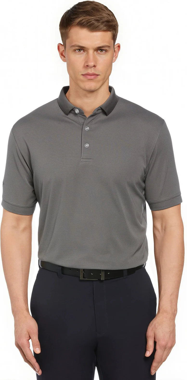Callaway Golf Cgm441 Short Sleeve Ottoman Polo Shirt - Smoked Pearl - Adult s
