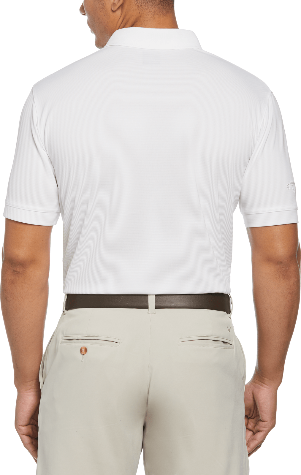 Callaway Golf Cgm441 Short Sleeve Ottoman Polo Shirt - White
