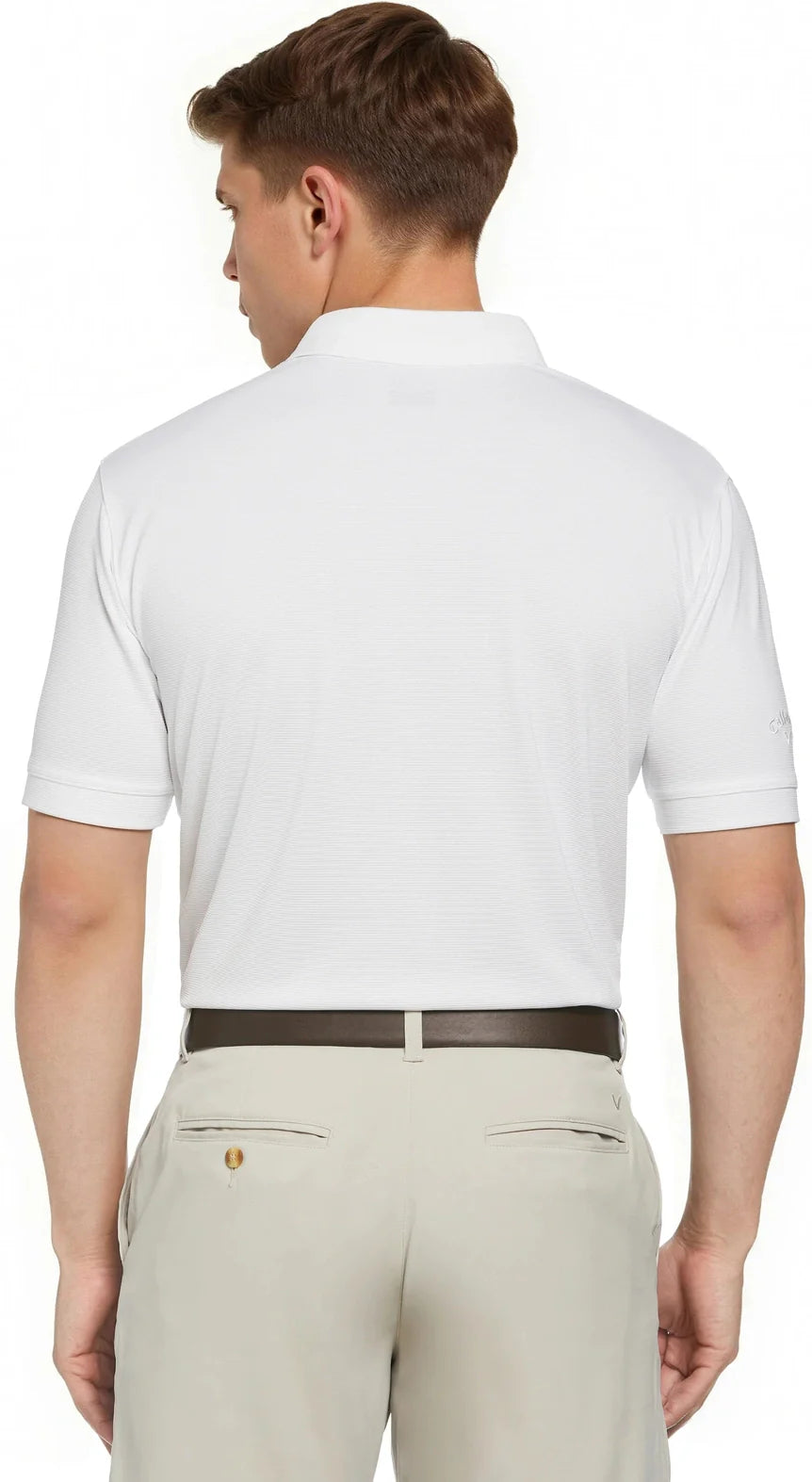 Callaway Golf Cgm441 Short Sleeve Ottoman Polo Shirt - White - Adult s