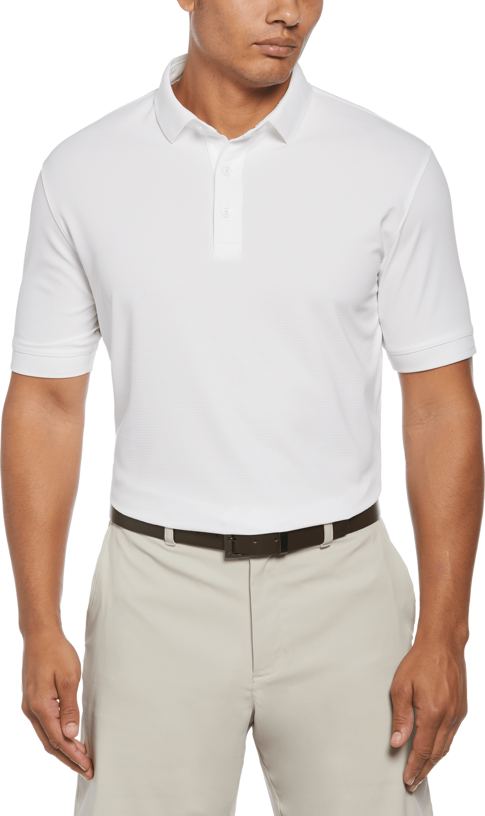 Callaway Golf Cgm441 Short Sleeve Ottoman Polo Shirt - White