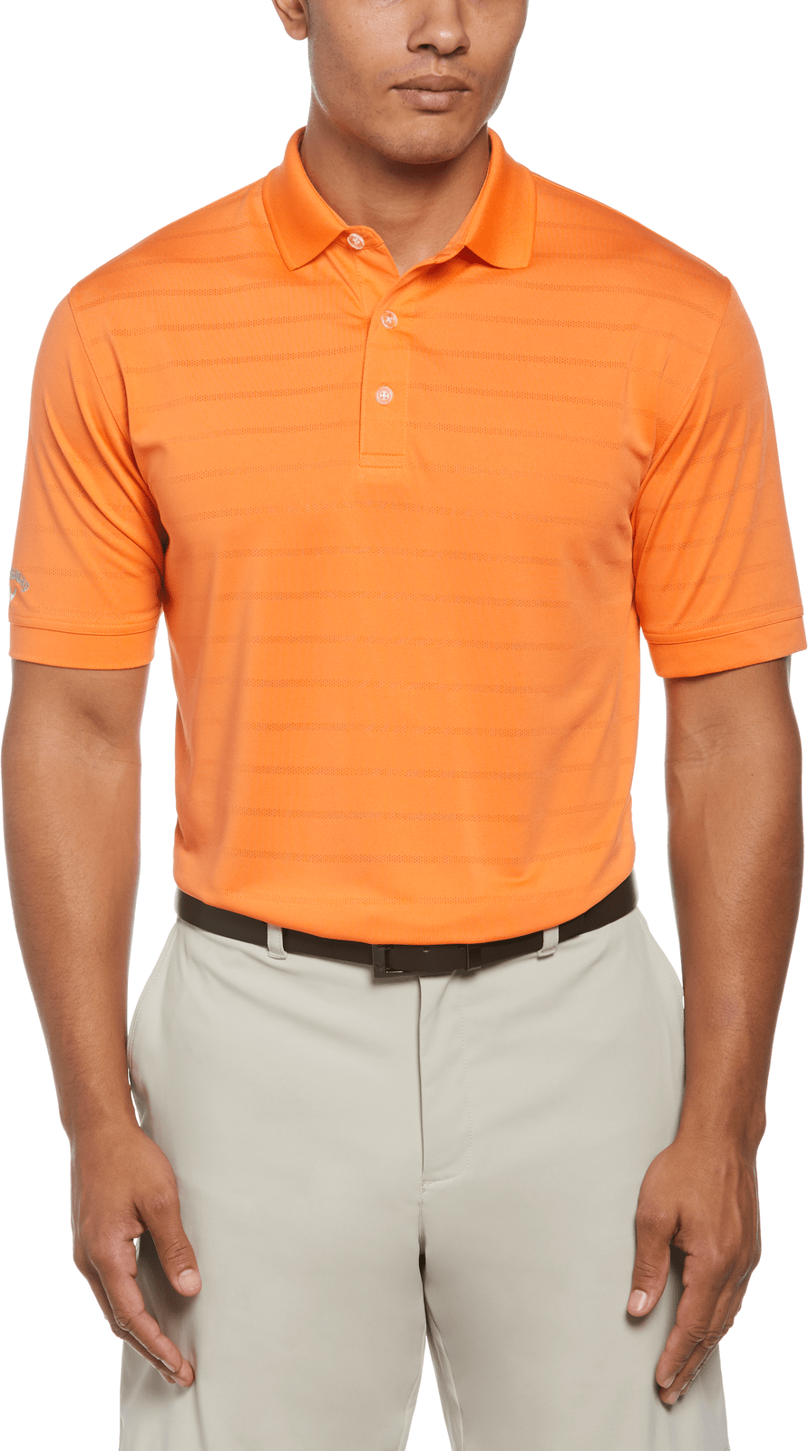Callaway Golf Cgm451 Vent Short Sleeve Open Mesh Polo Shirt - Carrot