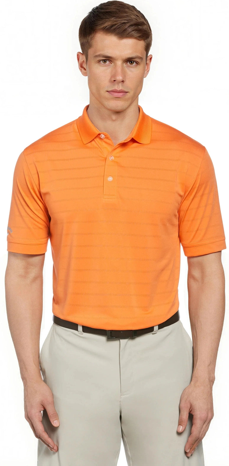 Callaway Golf Cgm451 Vent Short Sleeve Open Mesh Polo Shirt - Carrot - Adult s