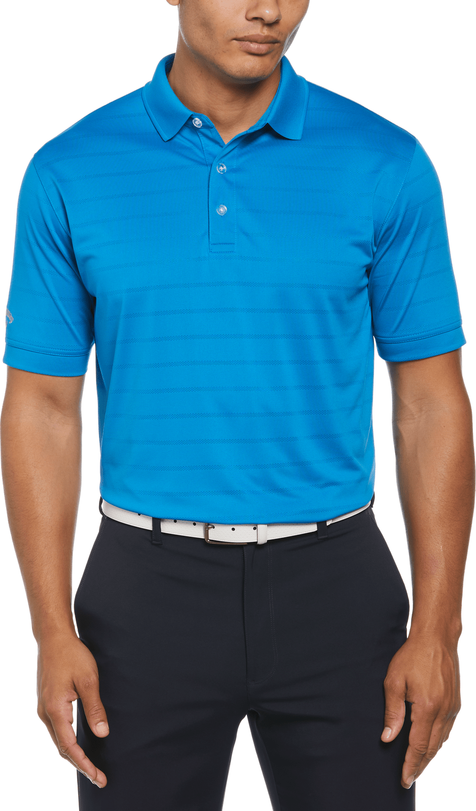 Callaway Golf Cgm451 Vent Short Sleeve Open Mesh Polo Shirt - Medium Blue