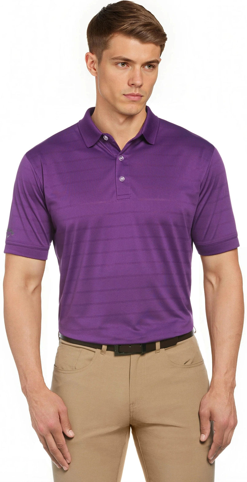 Callaway Golf Cgm451 Vent Short Sleeve Open Mesh Polo Shirt - Purple Magic - Adult s