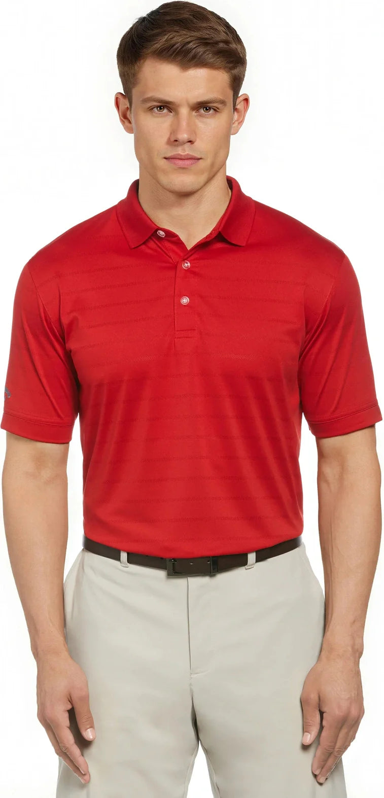Callaway Golf Cgm451 Vent Short Sleeve Open Mesh Polo Shirt - Salsa - Adult s