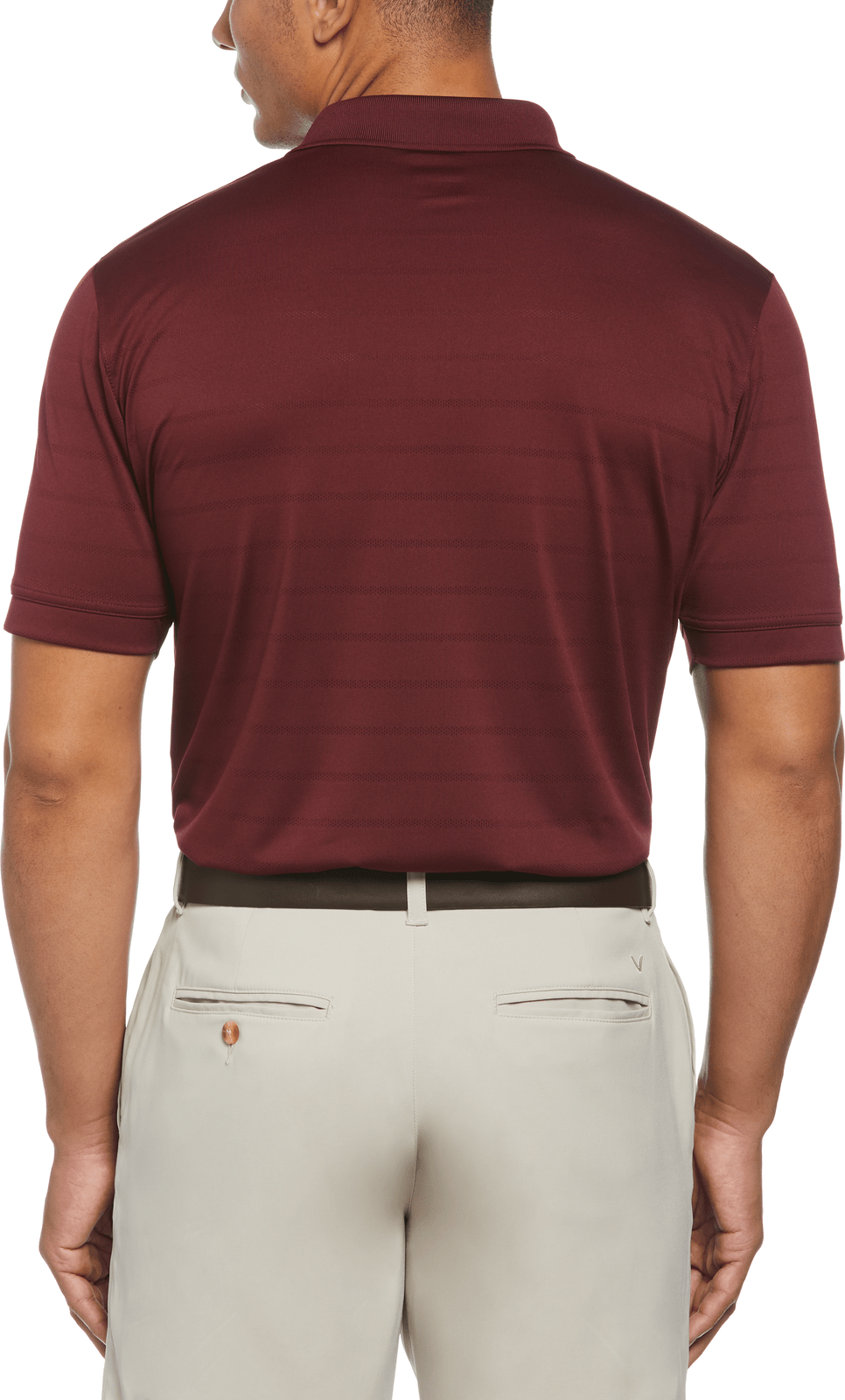 Callaway Golf Cgm451 Vent Short Sleeve Open Mesh Polo Shirt - Zinfandel