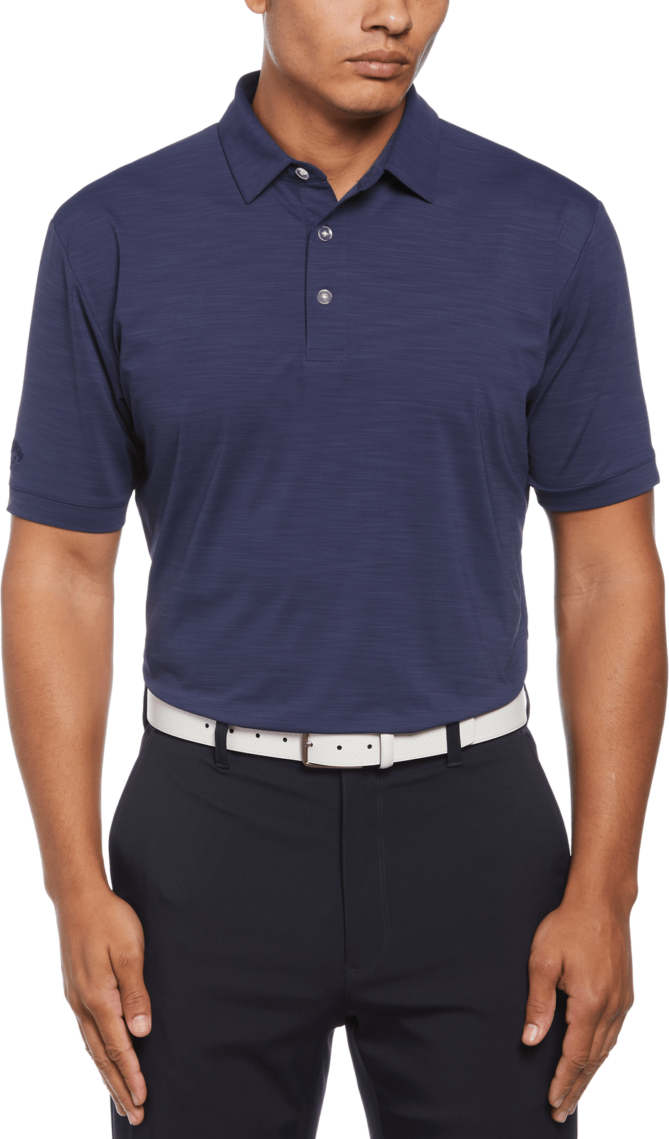 Callaway Golf Cgm452 Short Sleeve Opti-shield Tonal Performance Polo - Peacoat