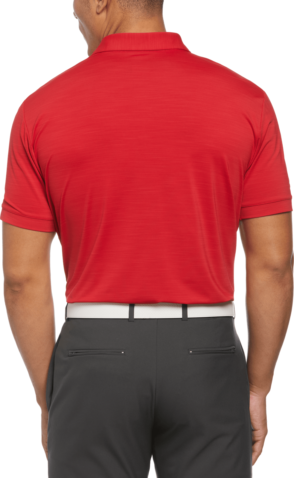 Callaway Golf Cgm452 Short Sleeve Opti-shield Tonal Performance Polo - Salsa