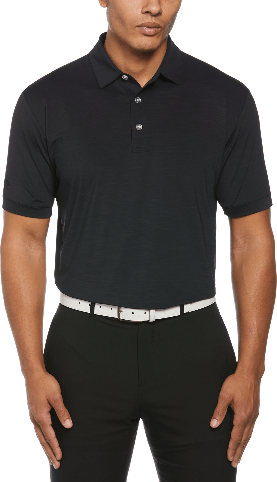 Callaway Golf Cgm452 Short Sleeve Opti-shield Tonal Performance Polo - Black
