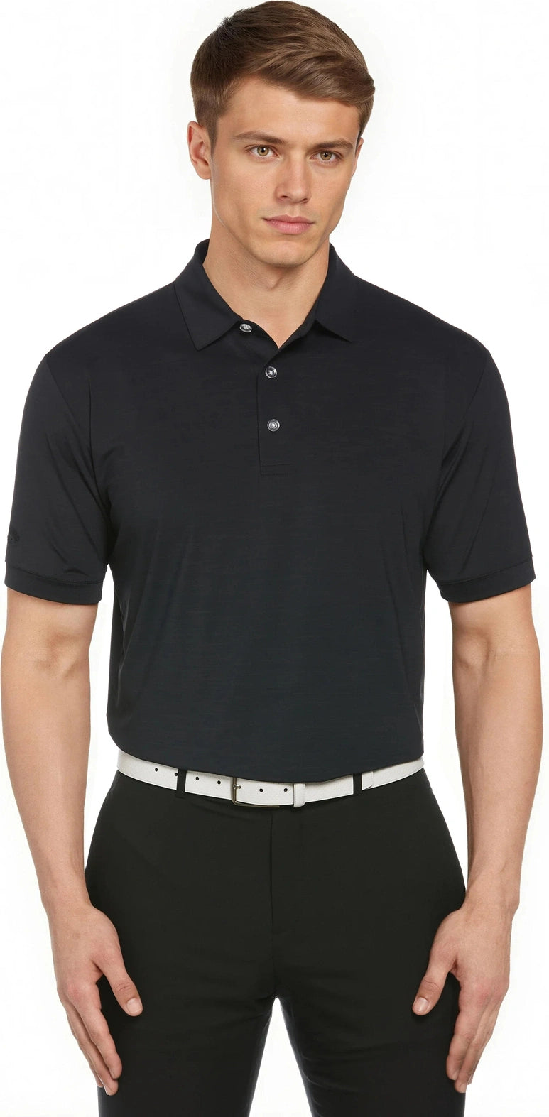 Callaway Golf Cgm452 Short Sleeve Opti-shield Tonal Performance Polo - Black - Adult s