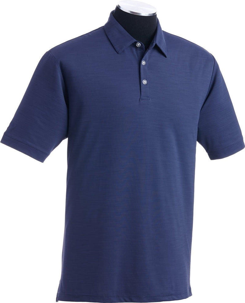 Callaway Golf Cgm452 Short Sleeve Opti-shield Tonal Performance Polo - Peacoat