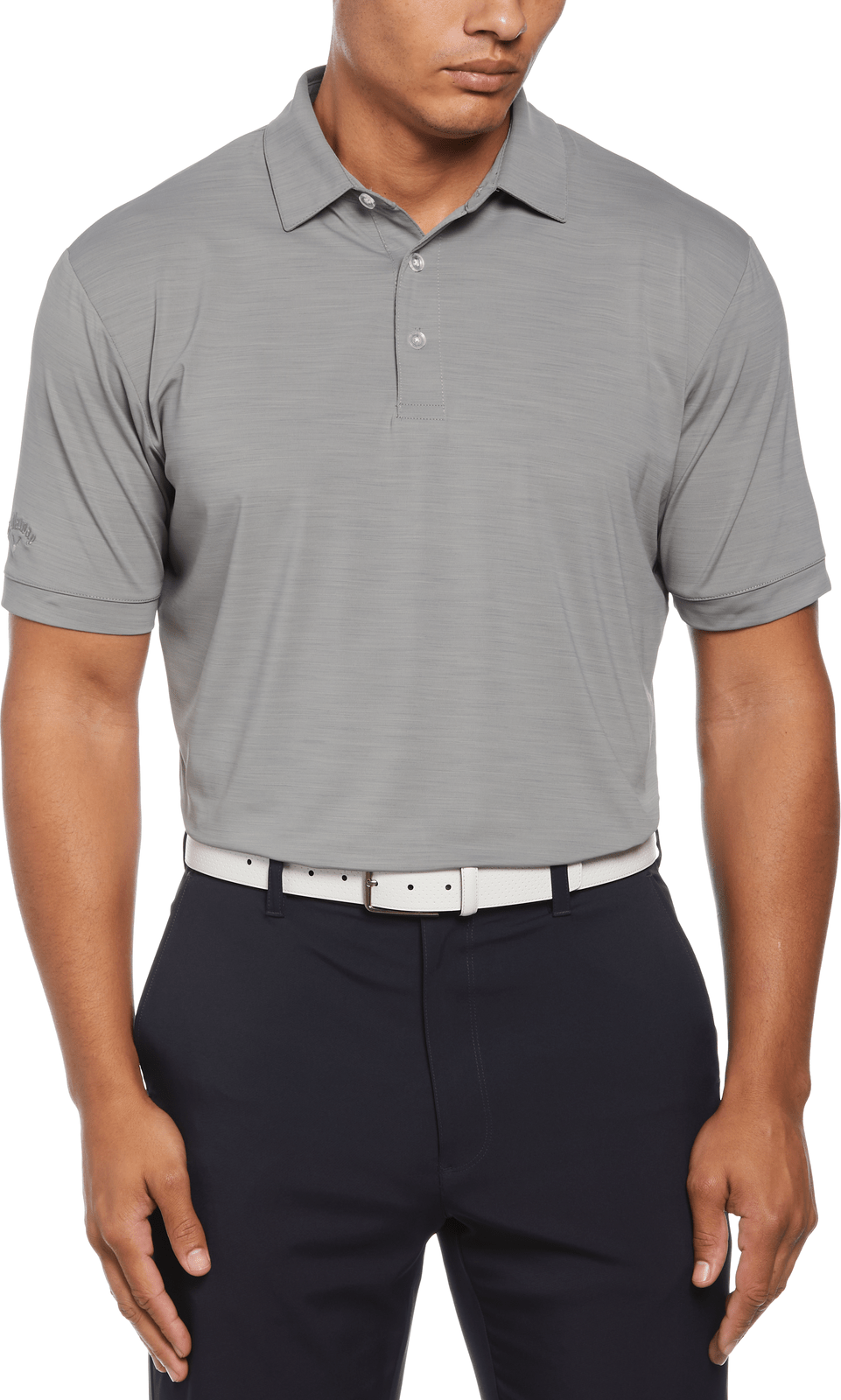 Callaway Golf Cgm452 Short Sleeve Opti-shield Tonal Performance Polo - Monument