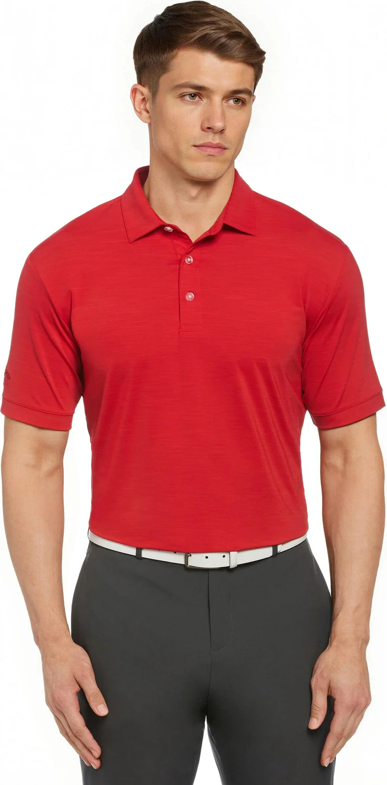 Callaway Golf Cgm452 Short Sleeve Opti-shield Tonal Performance Polo - Salsa - Adult s