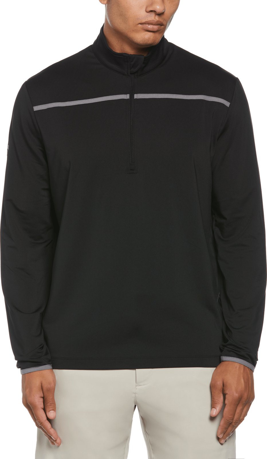 Callaway Golf Cgm502 1/4-zip Mock Performance Pullover - Black