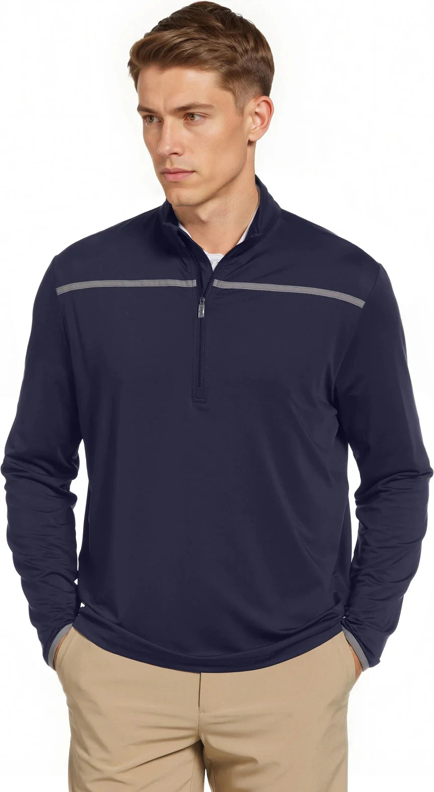 Callaway Golf Cgm502 1/4-zip Mock Performance Pullover - Peacoat - Adult s