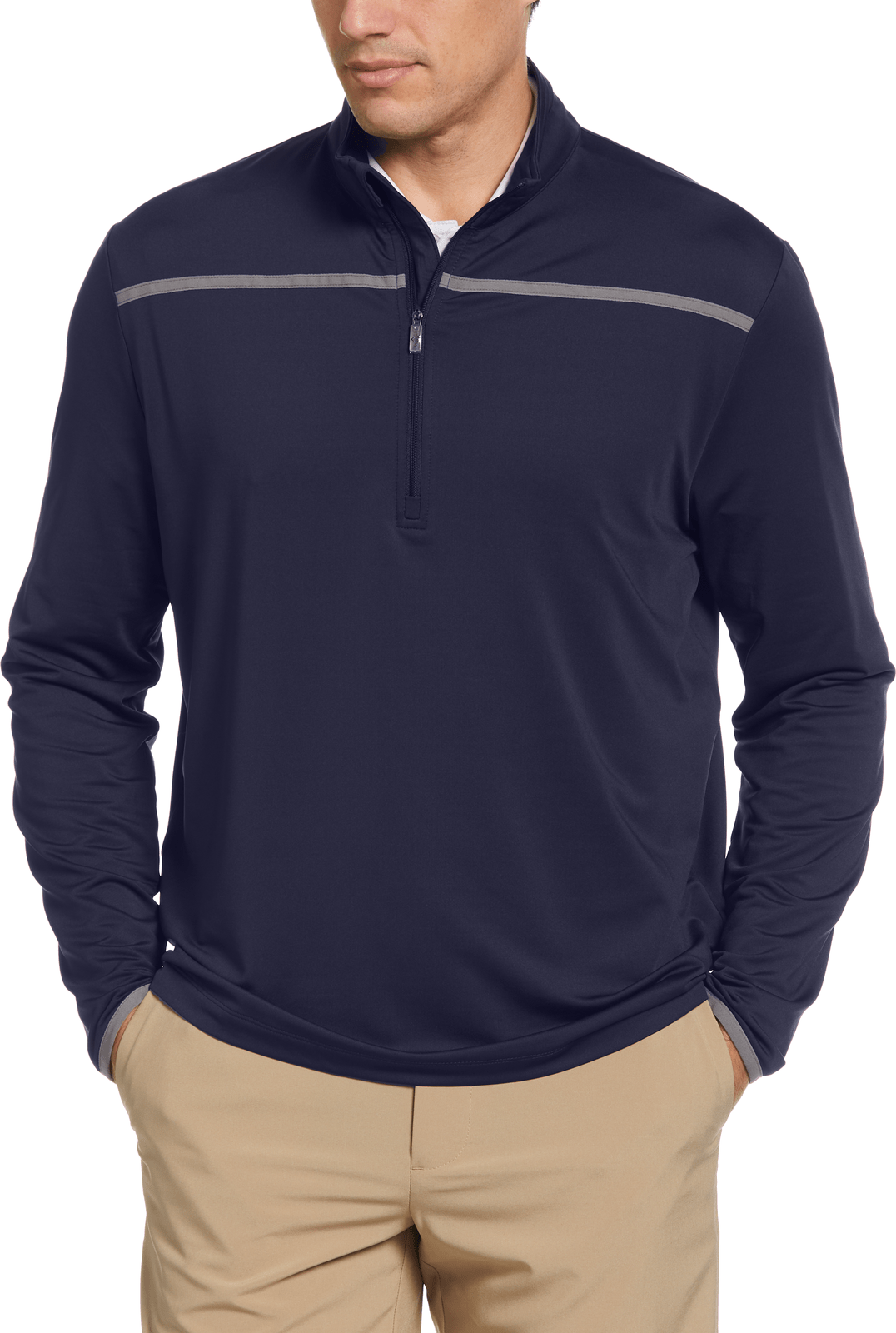 Callaway Golf Cgm502 1/4-zip Mock Performance Pullover - Peacoat