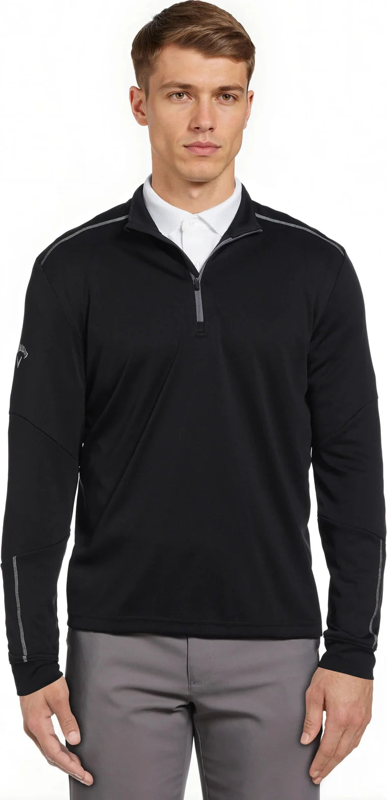 Callaway Golf Cgm540 Long Sleeve Opti-repel 1/4-zip Jacket - Black - Adult s
