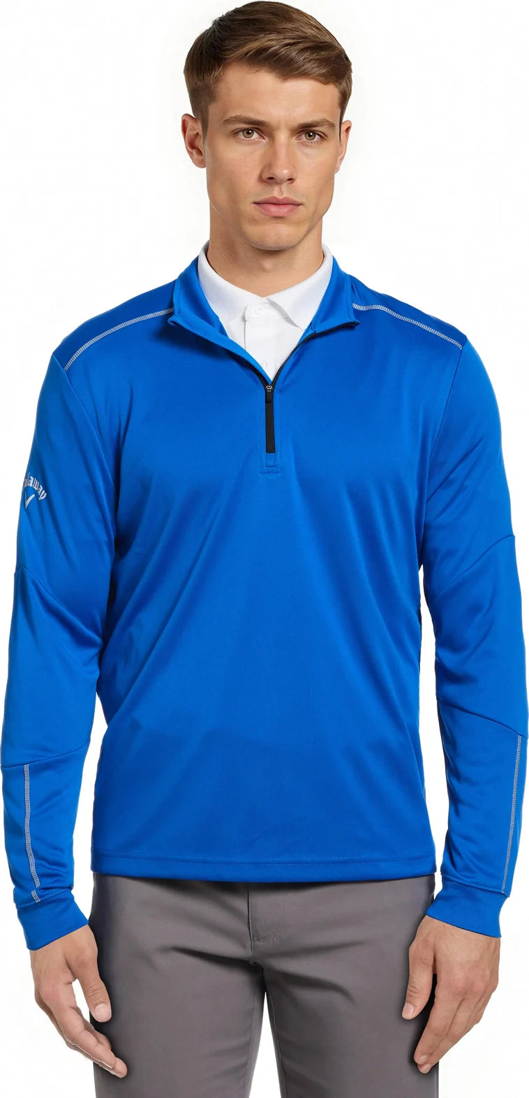 Callaway Golf Cgm540 Long Sleeve Opti-repel 1/4-zip Jacket - Magnetic Blue - Adult s