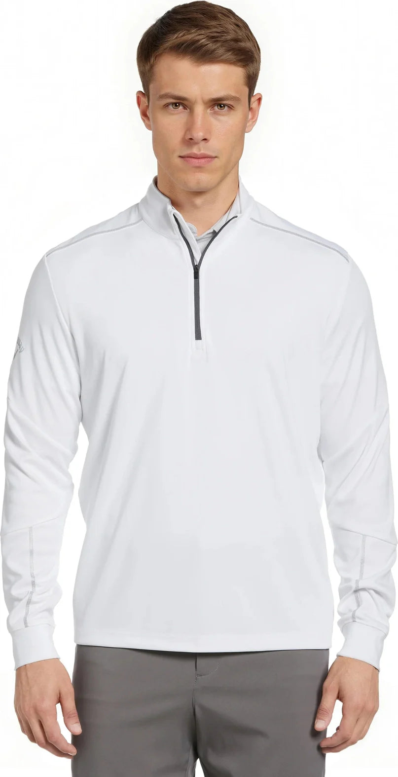 Callaway Golf Cgm540 Long Sleeve Opti-repel 1/4-zip Jacket - White - Adult s