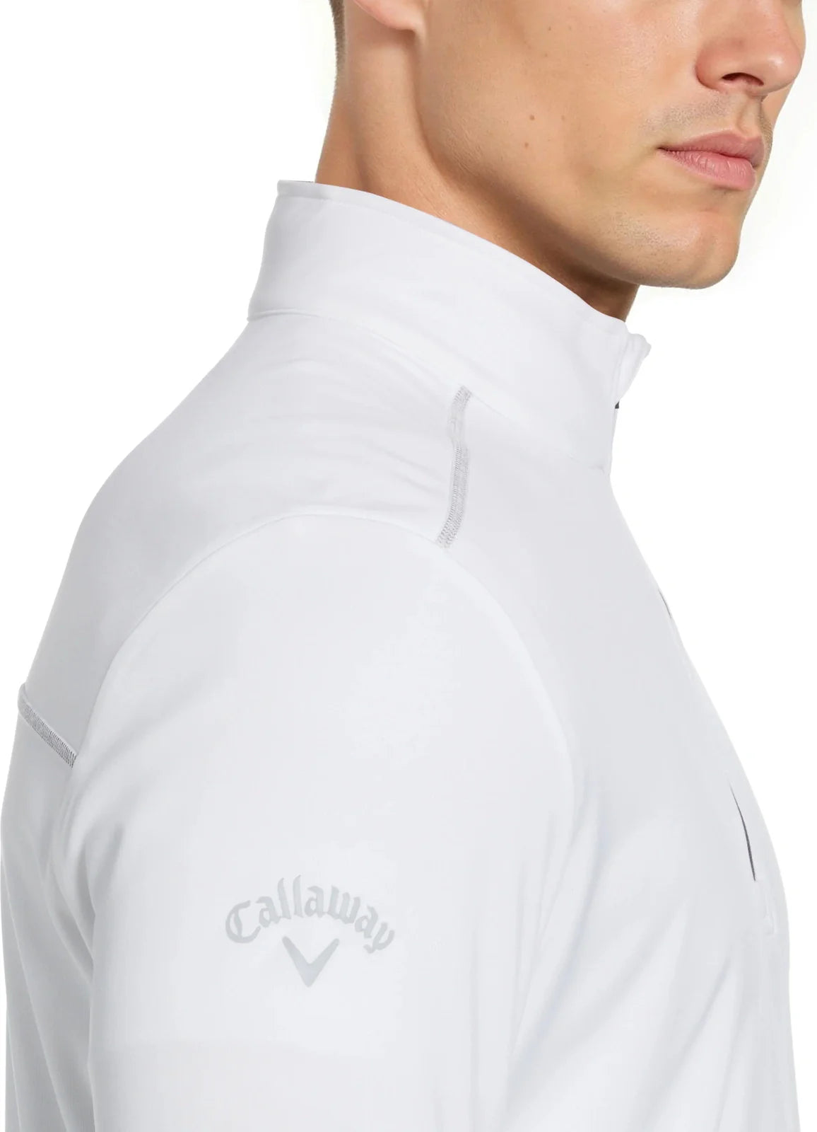 Callaway Golf Cgm540 Long Sleeve Opti-repel 1/4-zip Jacket - White