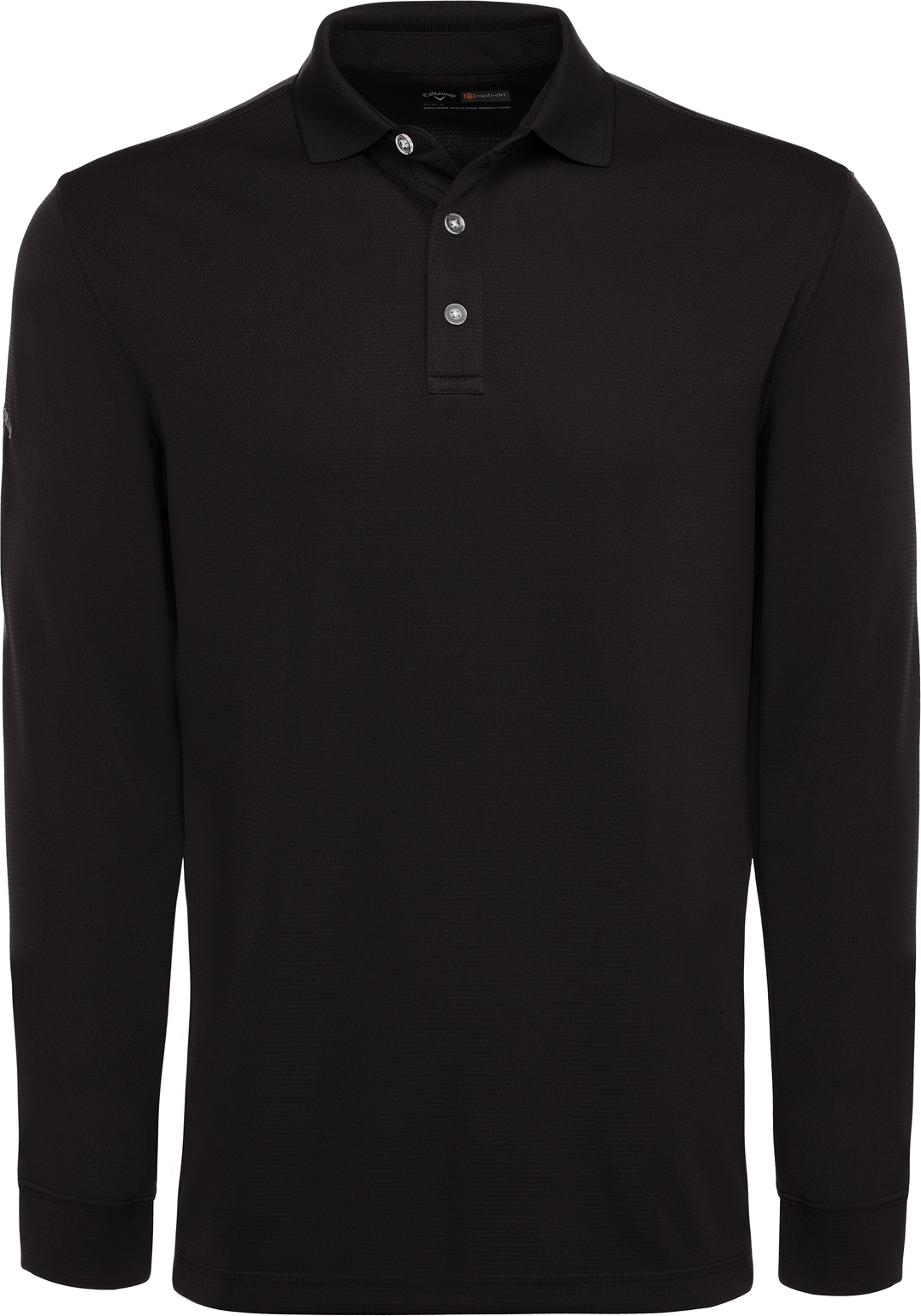 Callaway Golf Cgm670 Solid Long Sleeve Polo - Black