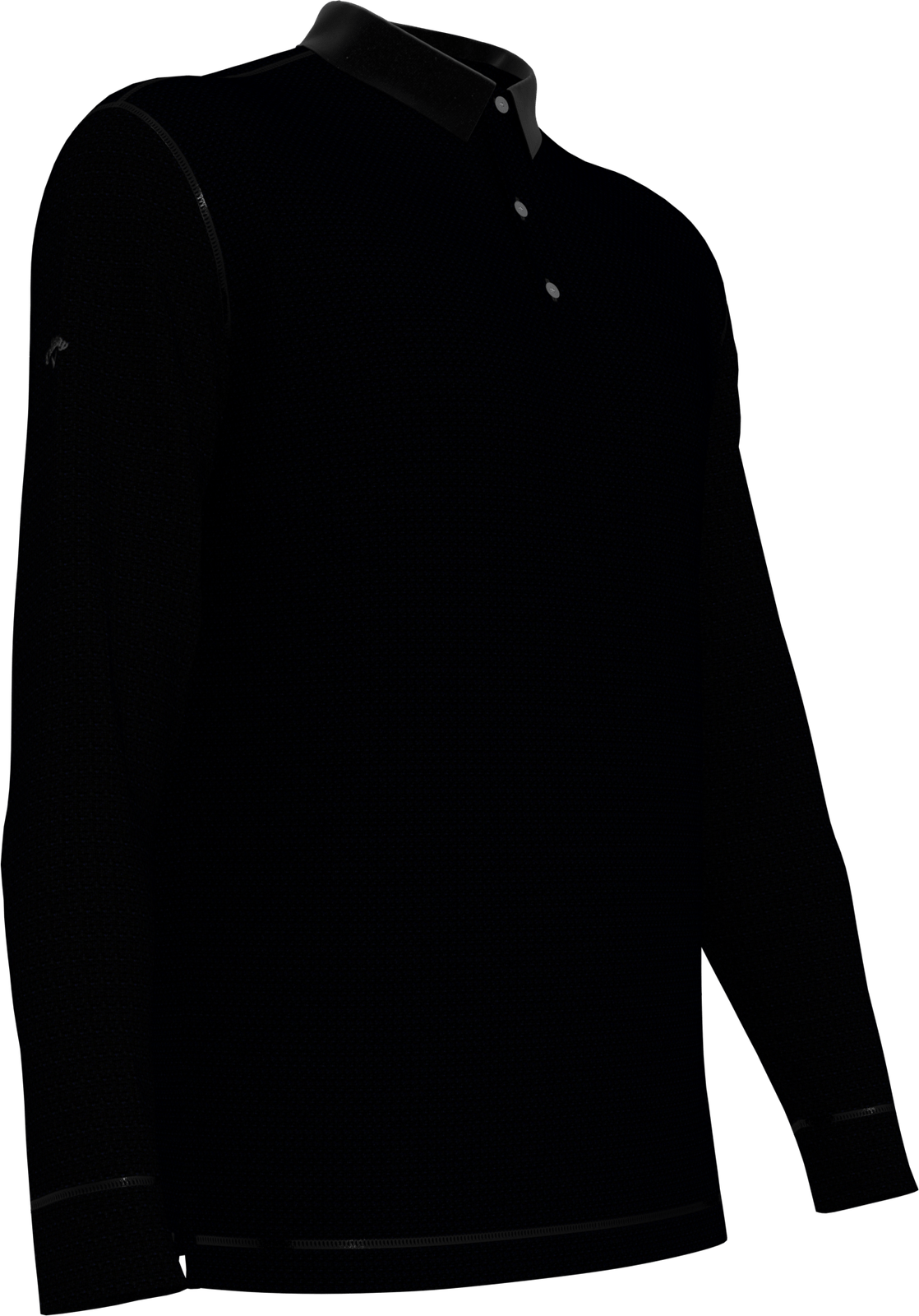 Callaway Golf Cgm670 Solid Long Sleeve Polo - Black