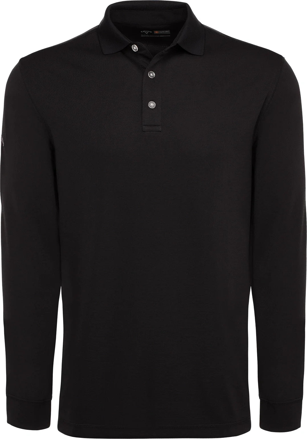 Callaway Golf Cgm670 Solid Long Sleeve Polo - Black